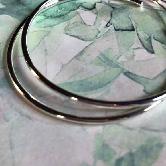 New! Silver Plated Hoop Earrings - Picture 8 of 16